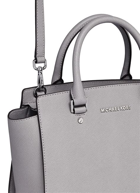 michael kors tasche selma grau|Michael Kors selma saffiano.